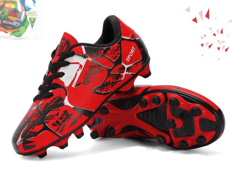 Professional Kids Soccer Shoes Men Original Football Shoes Indoor Society Cleats Football Field Boots TF/AG Fast Match Sneaker