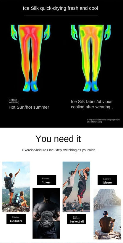 ? S-5XL ?2025 Sports Three Piece Pants Summer Popular Anti glare Double layered Sports Shorts for Men and Women Couples Ru