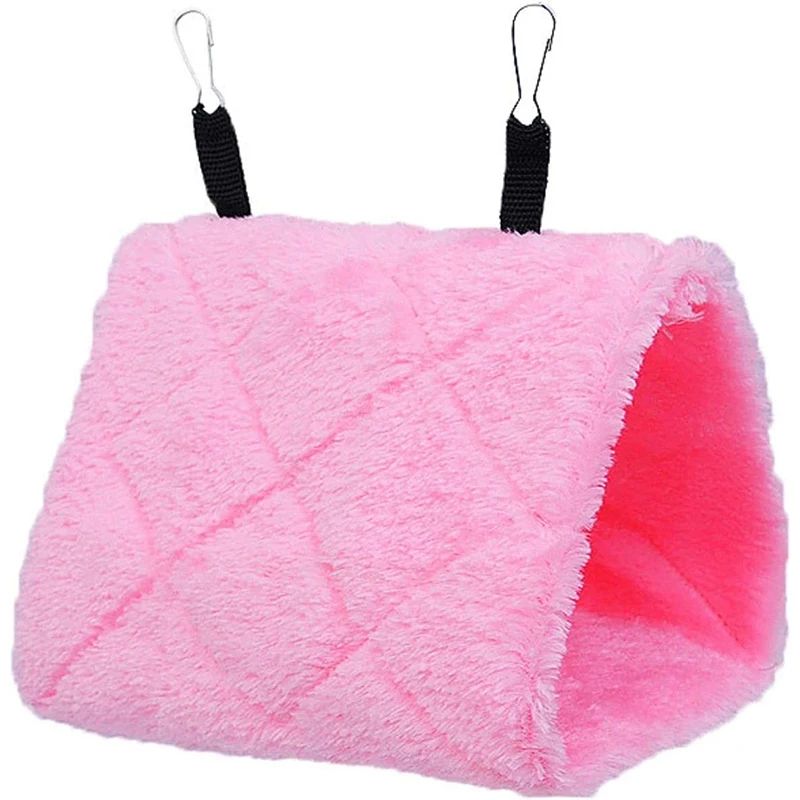 Casa de Inverno Quente de Pelúcia para Pássaros Ninho Suspenso Rede Cabana Fofa Esconderijo para Pássaros Acessórios para Gaiolas de Calopsitas e Papagaios