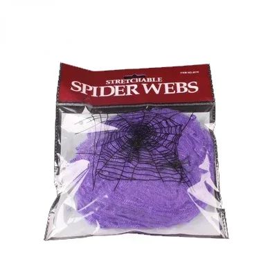 Artificial Spider Web Halloween Decoration Scary Party Scene Props White Stretchy Cobweb Horror House Home Decora Accessories