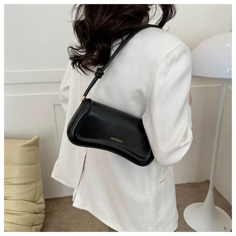 Ladies Shoulder Crossbody Bags PU Leather Women Underarm Bags Solid Color Small Top-handle Bags Purse Female Daily Handbags