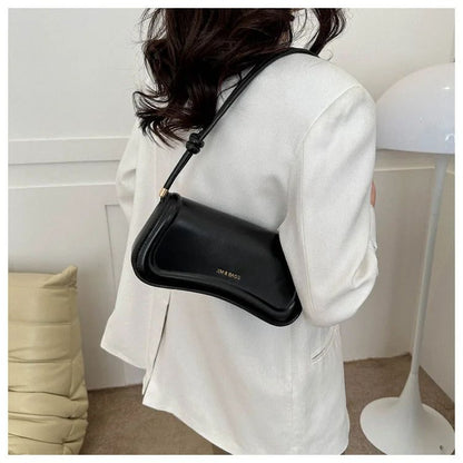 Ladies Shoulder Crossbody Bags PU Leather Women Underarm Bags Solid Color Small Top-handle Bags Purse Female Daily Handbags