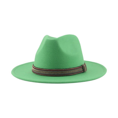Chapéu Feminino Fedora de Feltro Sólido Casual Chapéu de Inverno Feminino Bonés Masculinos Faixa Panamá Preto Cáqui ????? ??????? Sombrero