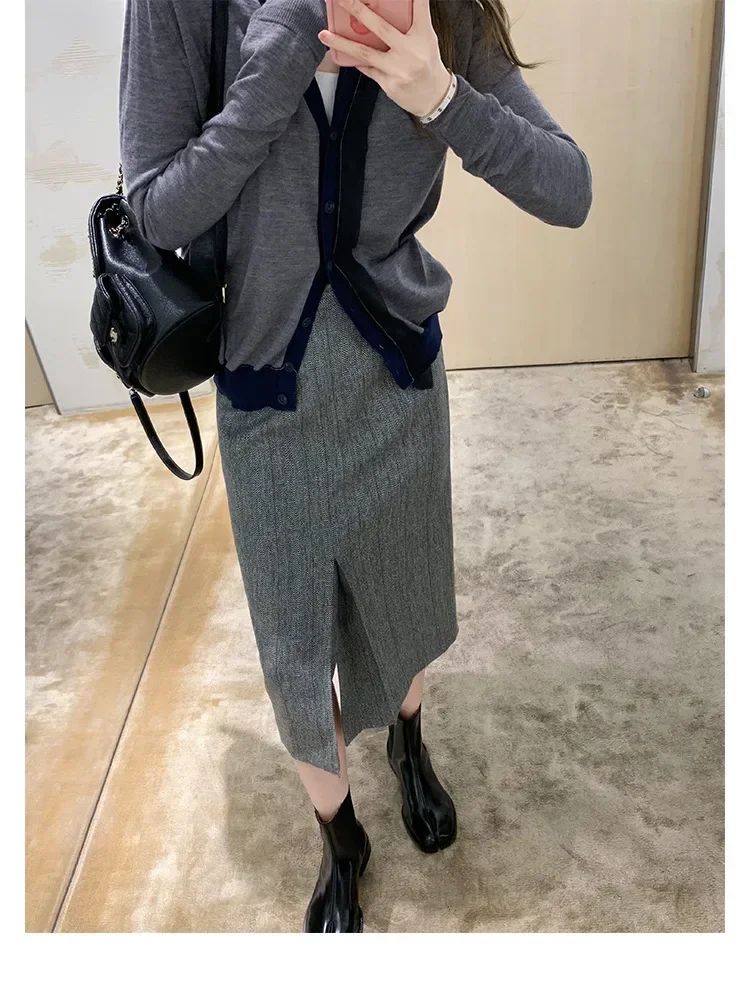 2025 Stretch Slip On Chelsea Boots Woman Split Toe Low Heels Ankle Botas Feminina Tabi Shoes Winter Patent/Matte Leather Botines