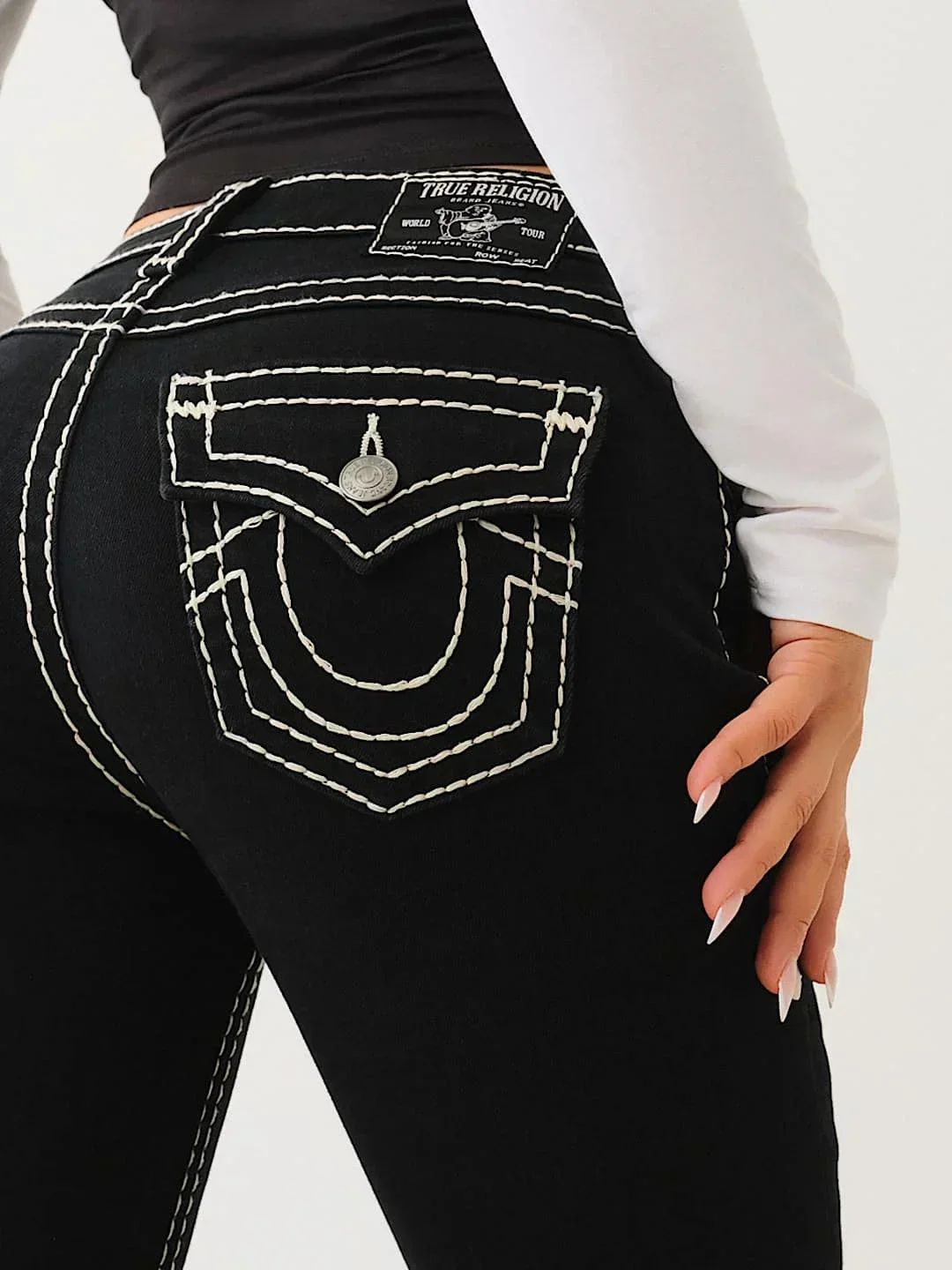 Vintage 2000s Buddha Embroidery Baggy Jeans Woman Gothic Streetwear Harajuku Ripped jeans for women Wide Leg Denim Pants