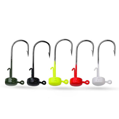 5pcs Anzóis de Pesca 2.8g 3.5g 4.6g 7g Ned Mushroom Head Jig Anzol Afiado com Barba para Iscas de Silicone Ferramentas de Pesca Jigging