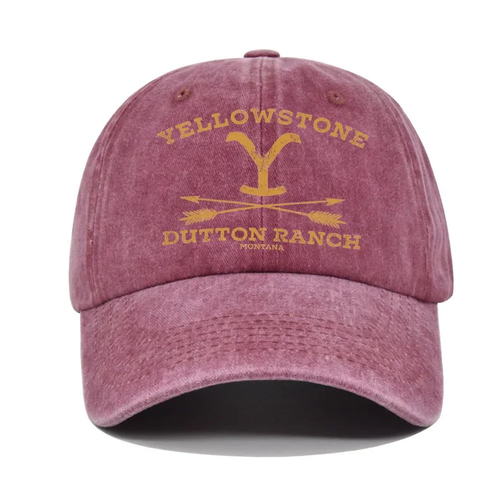 YELLOWSTONE Dutton Ranch Boné de Beisebol Ajustável Chapéu de Sol Primavera Outono Boné de Beisebol Esportivo Hip Hop Bonés Ajustados Chapéus para Homens e Mulheres