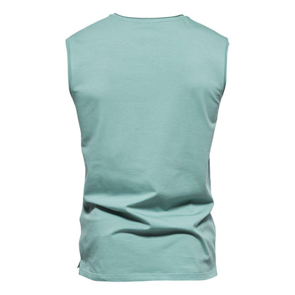 Men's Workout Tank Tops Athletic Training Gym Shirts Vest Cotton Sleeveless T-Shirt