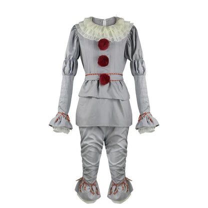 Movie Cosplay Pennywise Clown Cosplay Costume Halloween Adult Carnival Party Stage Performance Villain Vintage Clothing Set