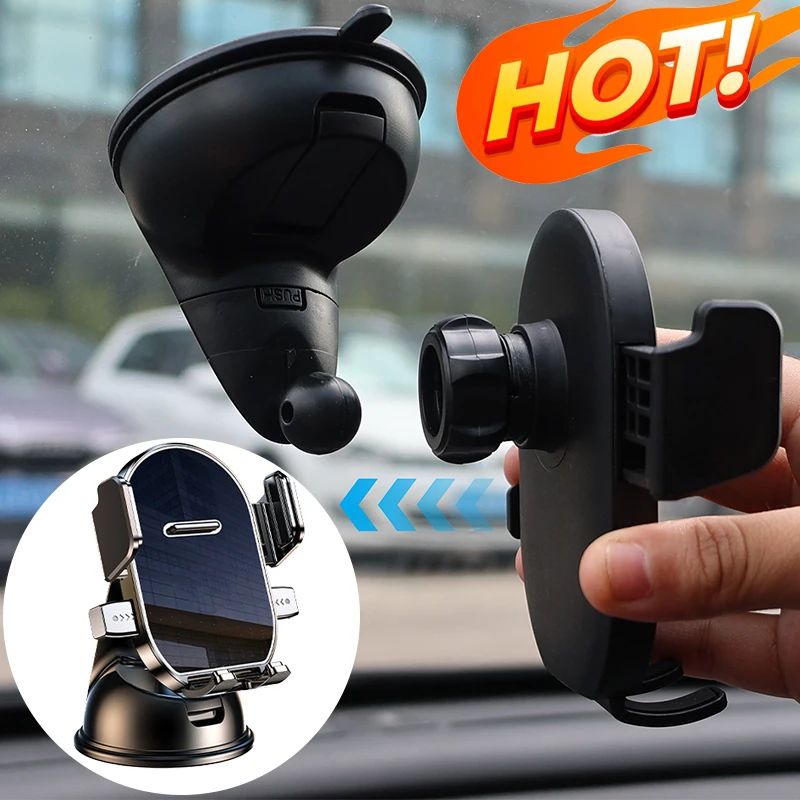 Dashboard Phone Holder Car Mount Strong Suction Cup for Windscreen 360 Rotation Universal GPS Stand for Smartphone Auto Bracket