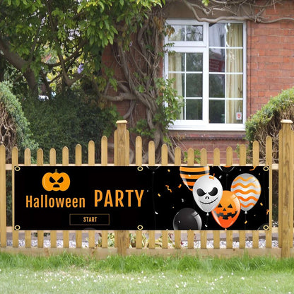 60X240cm Halloween Banner Flag Polyester Printed Garage or Outdoor Decoration Tapestry