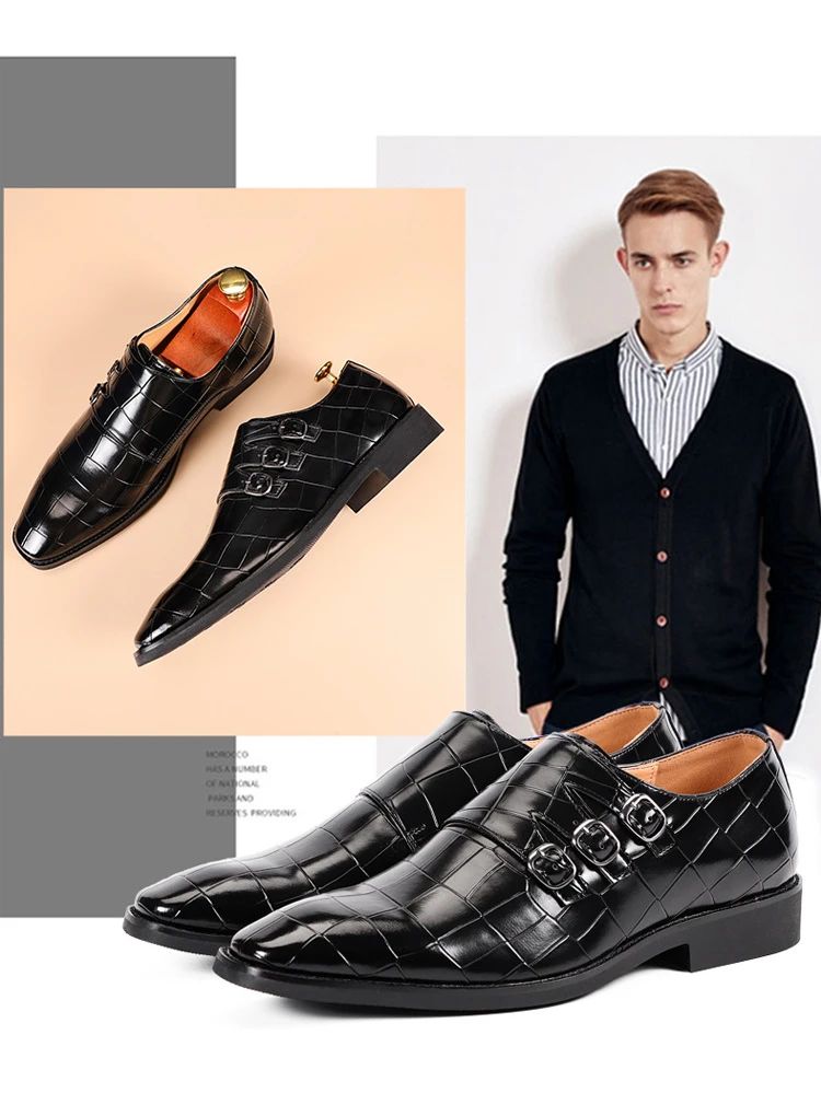 Slip on Dress Shoes Men Oxfords Fashion Business Office Men's Shoes Classic Luxury Leather Male Suits Shoes Italian Wedding Shoe
