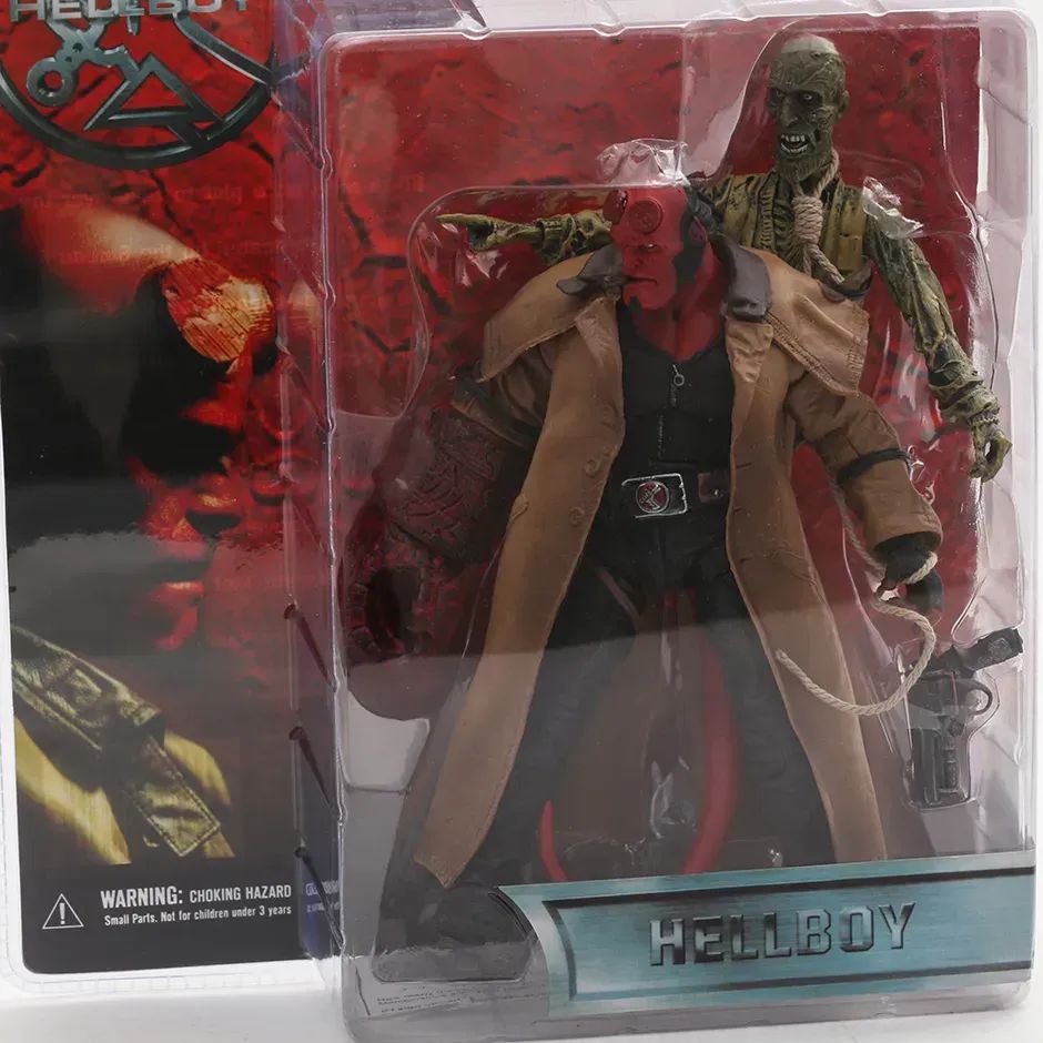 Mezco - Hellboy - 2004 "Hellboy" Casaco Variante Boneco Modelo Colecionável Figura de Ação Brinquedo