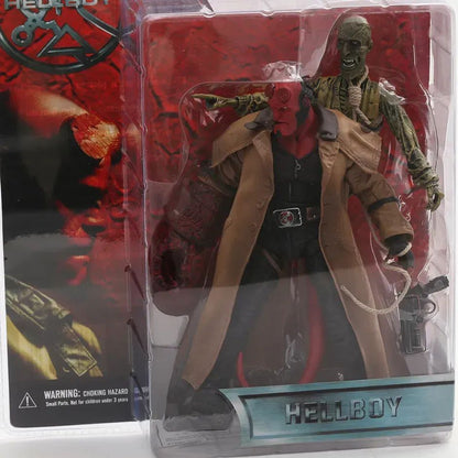 Mezco - Hellboy - 2004 "Hellboy" Casaco Variante Boneco Modelo Colecionável Figura de Ação Brinquedo