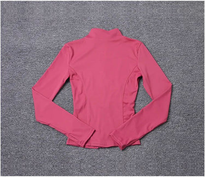 Women Sport Jacket Long Sleeve Shirt Workout Coat Gym Training Clothing Yoga Sportswear