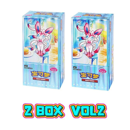 100% Original Pacote de Gemas Pokemon Vol3 Edição Cartas Anime Pokemon PTCG Bolsa de Gemas 2 Cartas Colecionáveis Brinquedo Presente de Aniversário Social