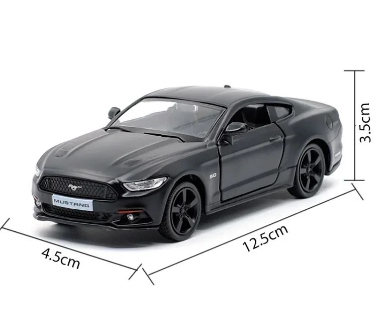 1:36 Ford Mustang GT Toy Car Model Replica Scale Metal Diecast Miniature Art Vehicle Figure Collection Xmas Gift Boy Toy