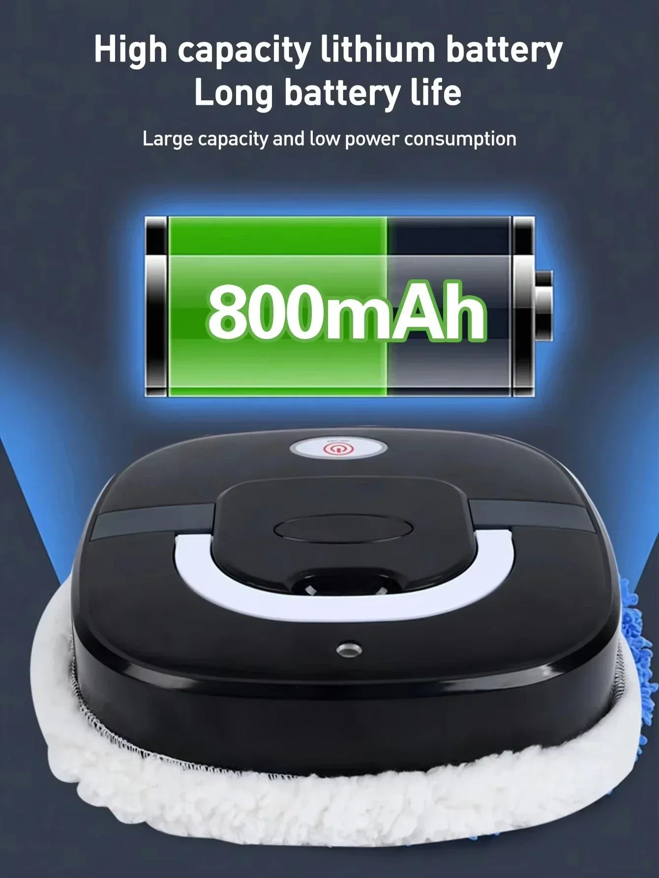 Smart Robot Vacuum & Mop Combo, Self-Charging, USB Rechargeable, Pet Hair Removal,Anti-Crash,Quiet Cleaning for Home & Apartment