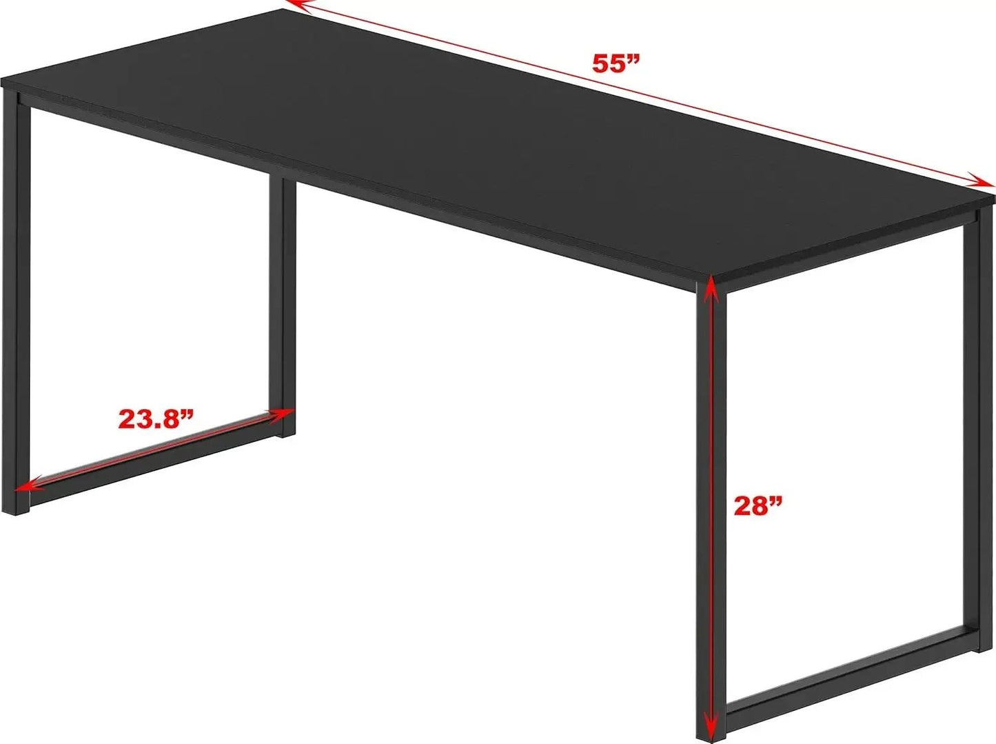 Mission 55-Inch Home Office Computer Desk, Black