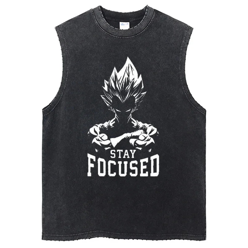 Streetwear Gym Sleeveless Tshirt Vintage Sports Tank Tops Sleeveless Dragon Ball Anime Graphic Harajuku Cotton Vest T-Shirts