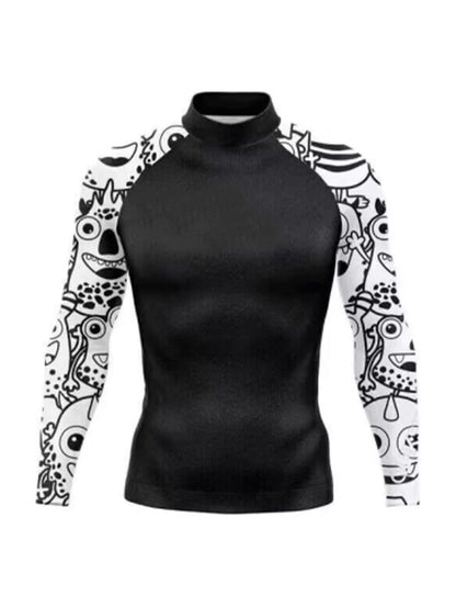 Men's Rashguard Surfing Shirt Quick Dry Long Sleeve  Sun Screen Beachwear Surf Sweatshirt UV Protection Swimwear