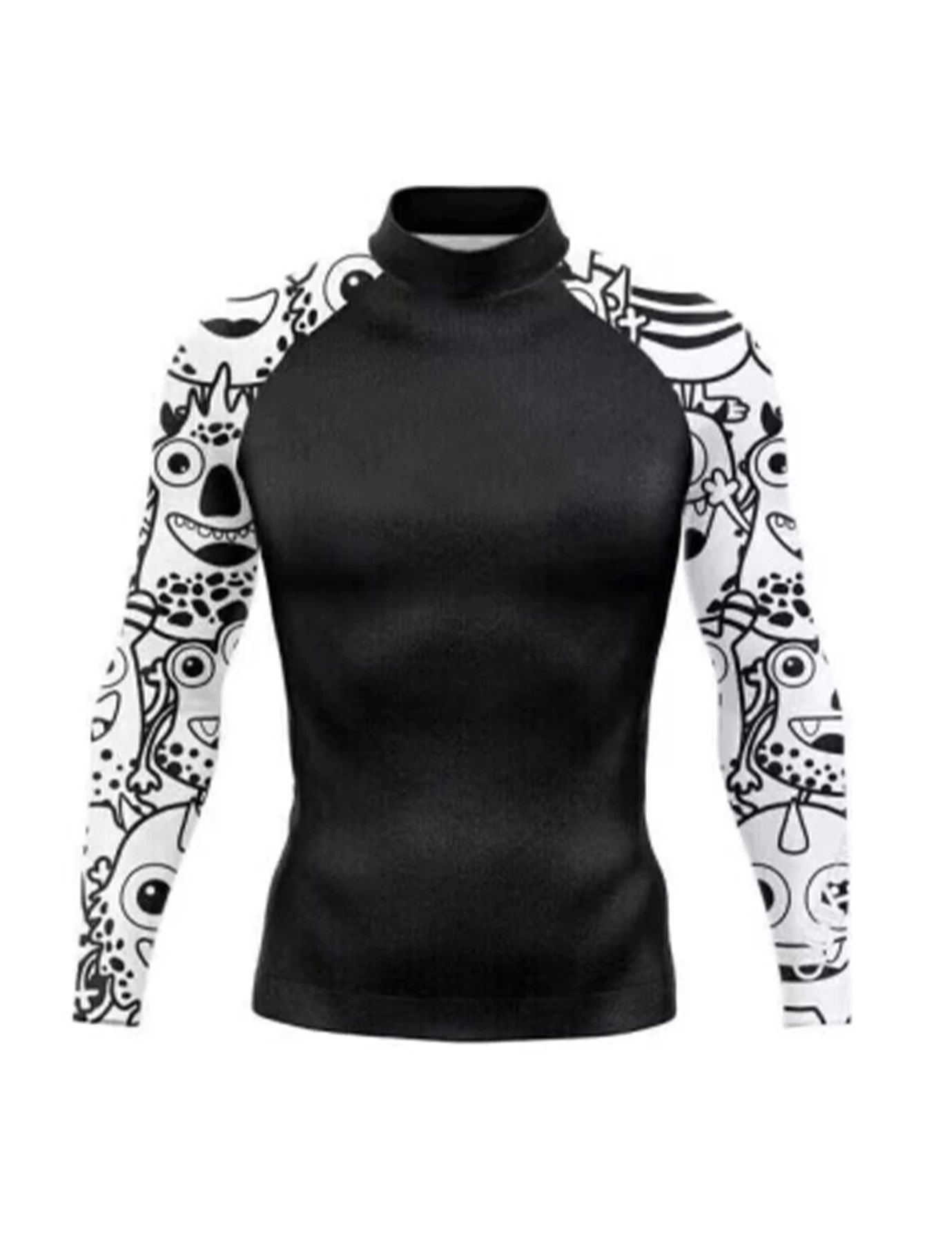 Men's Rashguard Surfing Shirt Quick Dry Long Sleeve  Sun Screen Beachwear Surf Sweatshirt UV Protection Swimwear