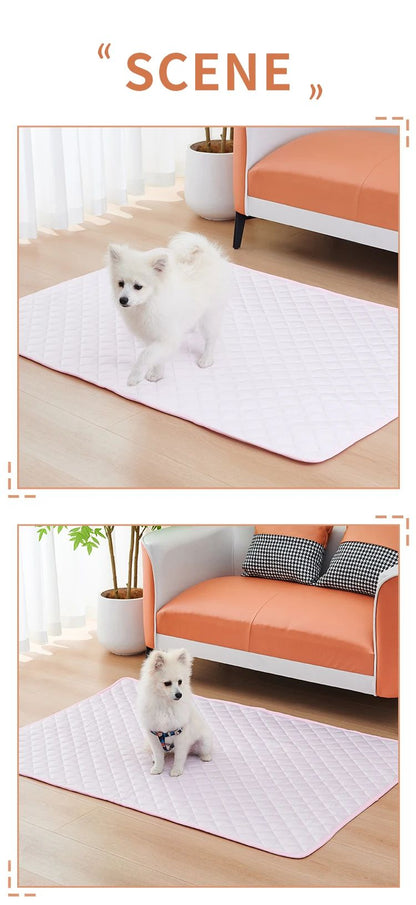 Tapete Gelado para Cães Cama para Pets Verão Tapetes para Cães Gatos Cobertor Sofá Respirável Lavável 8 Tamanhos para Cães Pequenos Médios Grandes Filhotes