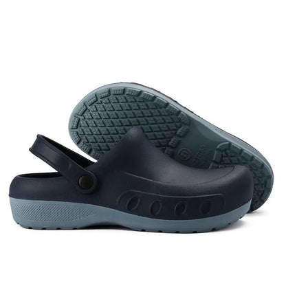 Men Chef Clogs Men Kitchen Shoes EVA Injection Shoes Anti-slip Outsole Comfortable Garden Clogs Waterproof Sandal Big Size 40-46