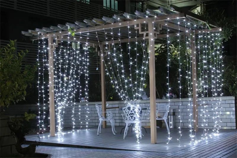 3/4/6m Curtain LED String Lights Garland USB Festoon Remote Control Fairy Garland Lights Christmas Decoration for Bedroom Home