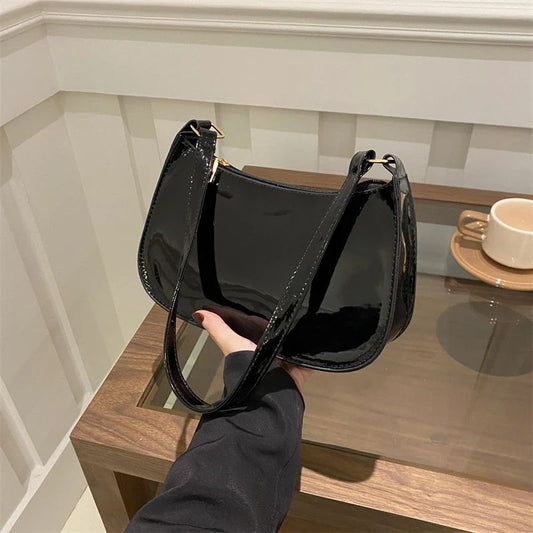Vintage Solid Color PU Leather Shoulder Bag Stylish Women's Handbags Casual Hobo Underarm Purse for Everyday Use Bags for Women