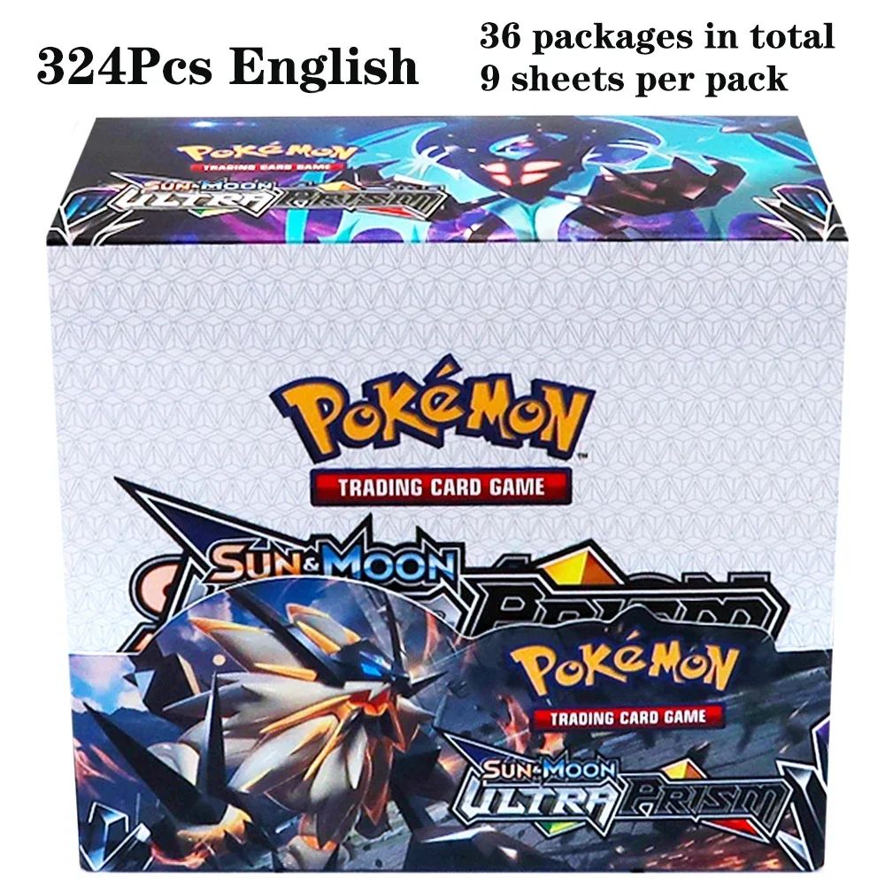 324 pçs/caixa Pokémon TCG: Sol e Lua, Escuridão Incendiada, 36 Pacotes, Caixa de Booster, Jogo de Cartas Pokémon, Brinquedos Colecionáveis, Jogo de Tabuleiro Prismático