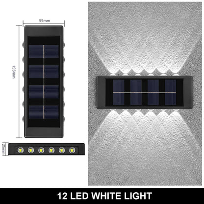 LED Solar Light Outdoor Waterproof Wall Lamp Up And Down Luminous Lighting for Garden Street Landscape Balcony Decor 1~4pcs