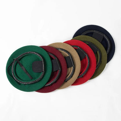 Large Size Wool  Military  Army Berets Hat for Big Head Unisex Men Women Devil Soldier Winter Warm Wide Beret Cap Painters Hats