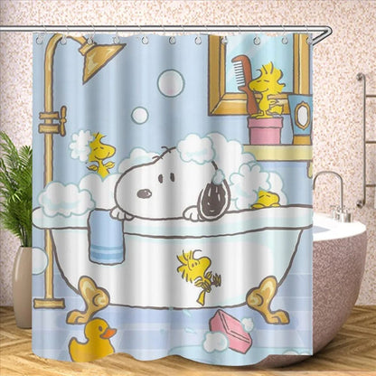 Snoopy Bathroom Decorations and Accessories Curtains for Shower Bath Curtain Sets Full Set Anime 120x180cm