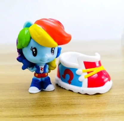 Hasbro Q-Version My Little Pony Twilight Sparkle Pinkie Pie Rainbow Dash Fluttershy Boneco de Ação Presentes Brinquedo Modelo Colecionável