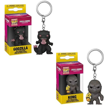 Novo Hot FUNKO POP! Chaveiros Movies O Novo Império Godzilla VS. Kong Keychain Godzilla Kong Action Figure Keychains Brinquedos
