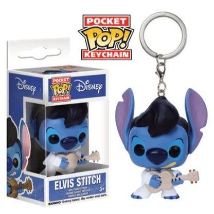 Novos 22 Estilos Funko Pocket Pop Chaveiros Mickey Mouse Minnie Pato Donald Stitch Angel Elvis TIKI Lilo Scrump Bonecos de Vinil
