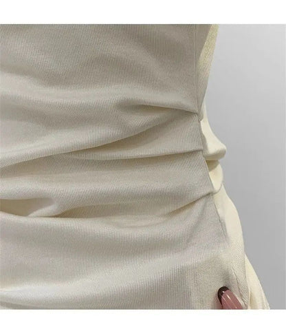 Ultra-Hand Feel Modal Cotton Short Sleeve T-Shirt Women Summer Design Slim Fit Shoulder Baring Fashionable Top