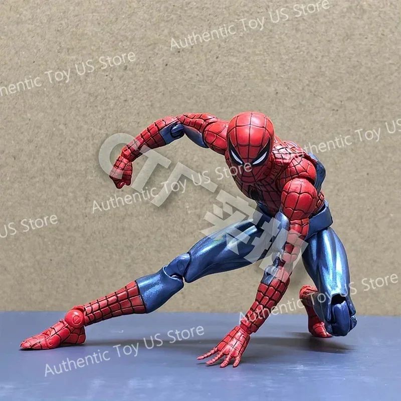 Original Ct Toys Mafex 075 O Espetacular Homem-Aranha - Ver. Quadrinhos Boneco de Ação de Anime Modelo de Presente