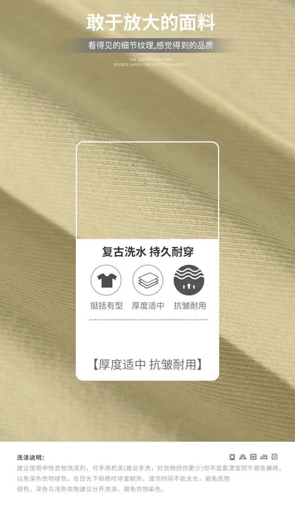 Summer Short Sleeve Cargo Shirt Men Streetwear Men Loose Shirts Casual Pure Cotton Double Pockets Khaki Shirt Fashion Clothing