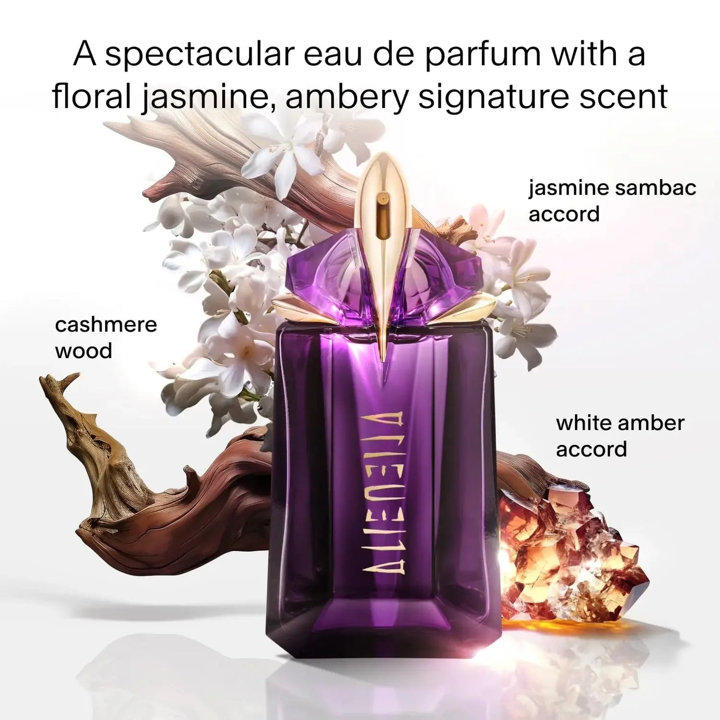 Perfume Alien Eau de Parfum Feminino Mugler 90ml - Floral Amadeirado - Com Jasmim, Madeira e Âmbar - Longa Duração
