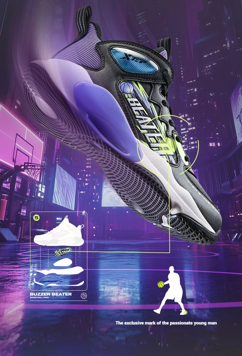 Xtep Teenager's Basketball Shoes 2025 Spring Unisex Mesh Breathable Lightweight Fashion Comfortable Sport Shoes 676415129390