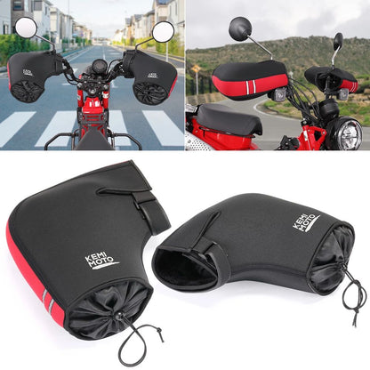 Luvas de guidão KEMIMOTO Luvas de mão para motocicleta Inverno Corta-vento Impermeável Lavável para Scooter ATV Snowmobile