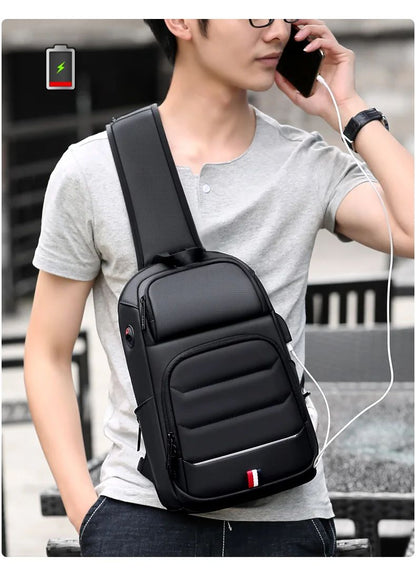 Designer Crossbody Bags for Fashion Shoulder Bags USB Charging Messenger Sling Bag Chest Bag Oxford Single Shoulder Strap Pack