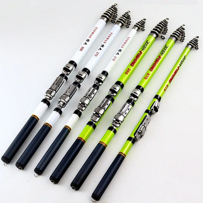 Telescopic Rock Fishing Rod Carbon Fiber Carp Travel Feeder Pole Super Short Pesca Portable Accessories 1.5/1.8/2.1/2.4/2.7/3.0