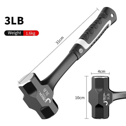 Z50 2LB-3LB Marreta Pesada Forjada em Aço de Peça Única, Martelo para perfurar tijolos e rachaduras, Martelo de Engenheiro para Construção Civil