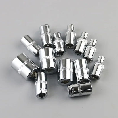 Jogo de Chaves Catraca Soquete 46 Peças para Motocicleta Encaixe 1/4 Pol. Kit Completo de Reparo Automotivo para Manutenção de Carros e Bicicletas da Amagi