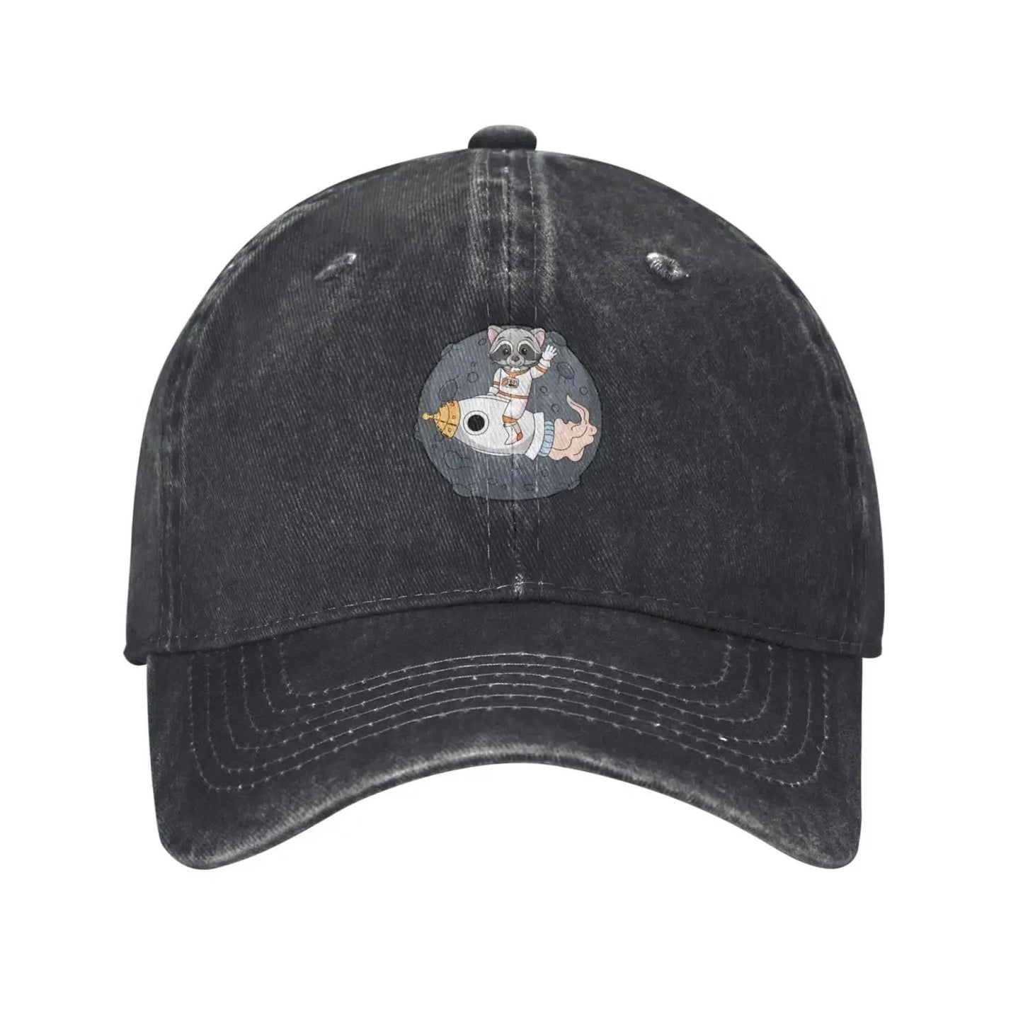 Cute Raccoon in Space Baseball Cap for Men Women Vintage Trucker Hat Hats Dad Caps