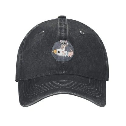 Cute Raccoon in Space Baseball Cap for Men Women Vintage Trucker Hat Hats Dad Caps