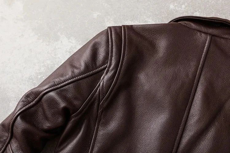 New Casual Real Cowhide Genuine Leather Jacket Men Slim Mens Clothes Spring Autumn Men's Cow Clothing Asian Size 6XL